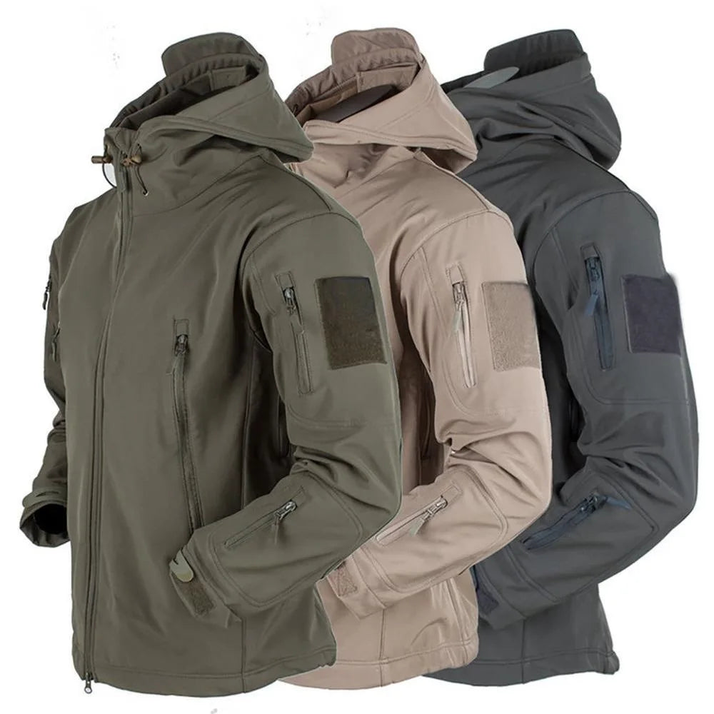 2024 new Shark Skin Soft Shell Jackets Men Tactical Windproof Waterproof Jacket Men Combat Jackets Mens Hooded Bomber Coats-Dollar Bargains Online Shopping Australia