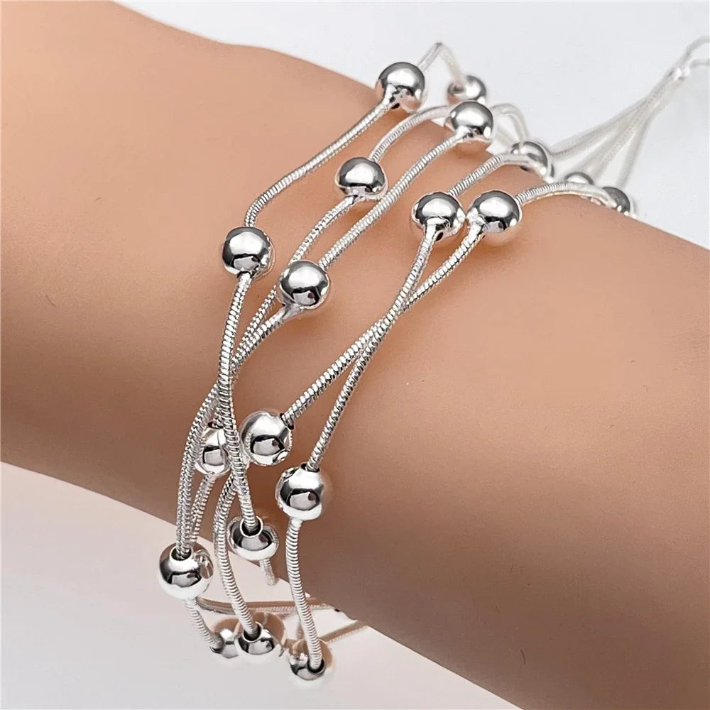 Silver Bracelet Elegant Chain High Quality Jewelry For Men Women Christmas Gifts-Dollar Bargains Online Shopping Australia