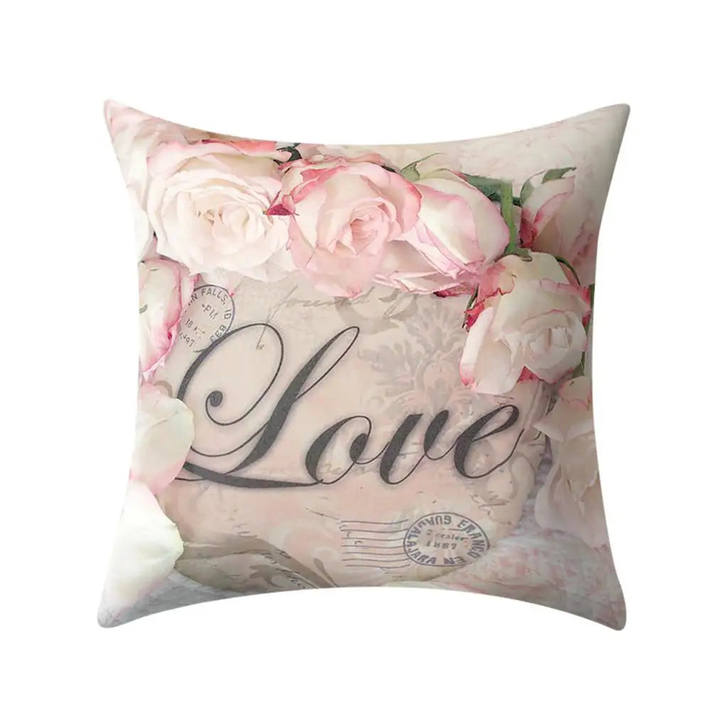 Floral Print Pillow Cover Sofa Cushion Home Decor-Dollar Bargains Online Shopping Australia