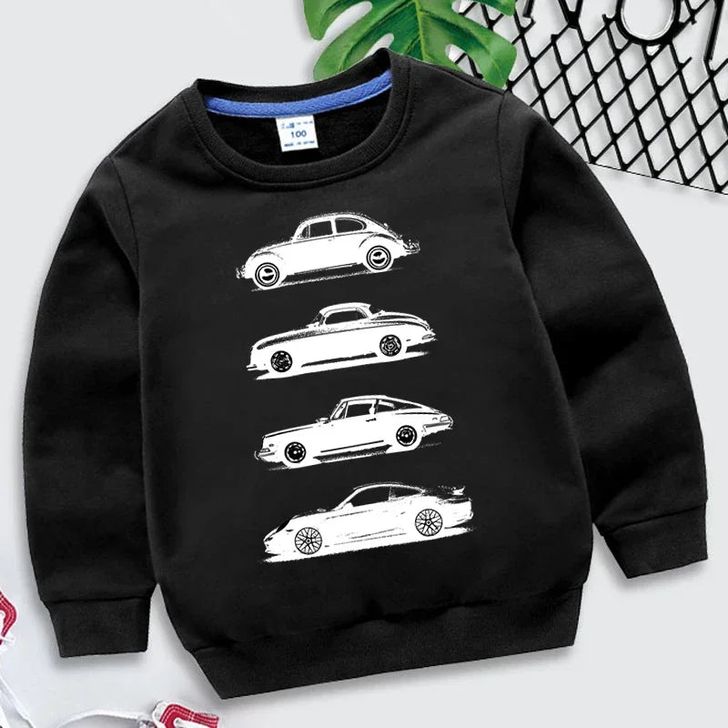 Boys O-neck Sweatshirt Rally Cars Print Tracksuit Fashion Car Lovers Kids Clothes Girls Sweatshirts-Dollar Bargains Online Shopping Australia