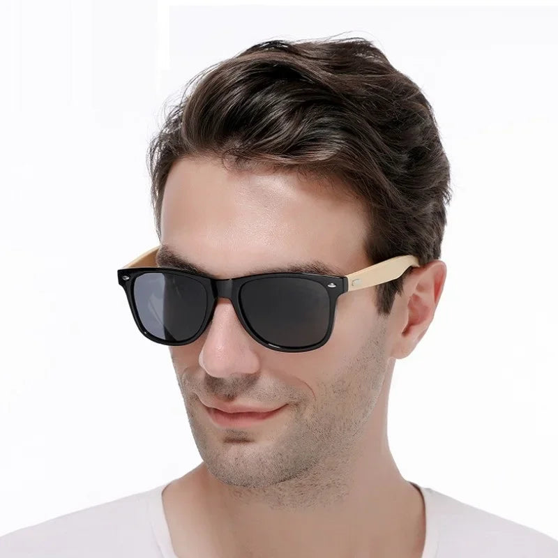 Wood Men's Ultraviolet Sunglasses Classic Male Driving Riding UV400 Sports Sun Glasses Eyewear Wooden Bamboo Eyeglasses