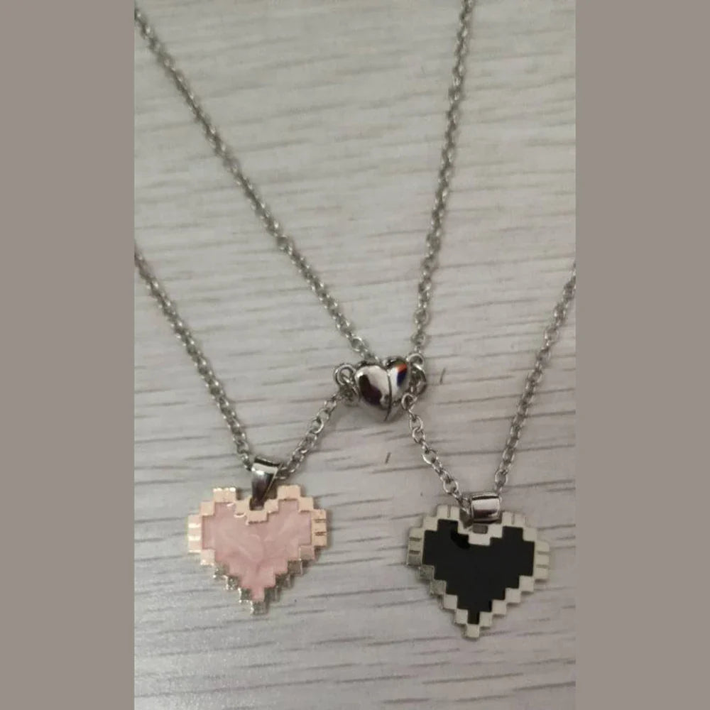 Necklace Valentine's Day Creative Magnetic Heart-Shaped Pendant Best Friend Holiday Gift Anniversary Unique Jewelry-Dollar Bargains Online Shopping Australia