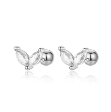 2PC Stainless Steel Little Huggies Hoop Earrings For Women Tiny Crystal Zirconia Pendant Cartilage Earrings Piercing Jewelry-Dollar Bargains Online Shopping Australia