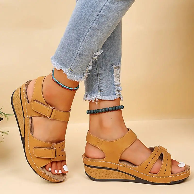 Women Sandals Summer Shoes Open Toe Shoes Woman Plus Size Wedge Sandals-Dollar Bargains Online Shopping Australia