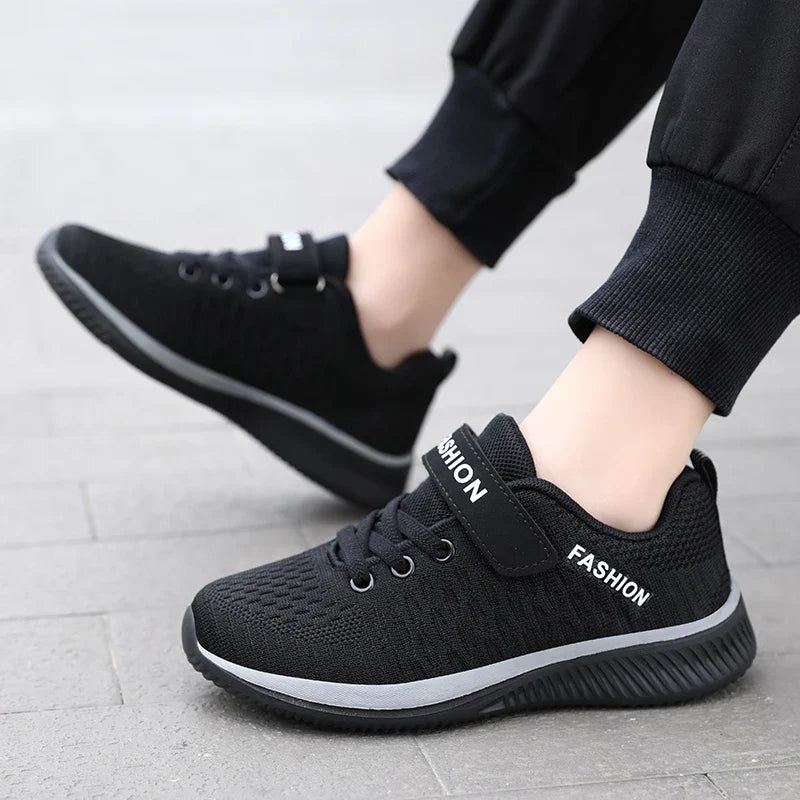 Children Sneakers Outdoor Casual Shoe Boy Girl Mesh Shoes Comfort Student Running Shoe Spring New Vulcanized Shoes Magic Buckle