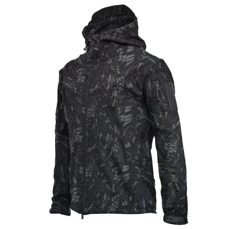 2024 new Shark Skin Soft Shell Jackets Men Tactical Windproof Waterproof Jacket Men Combat Jackets Mens Hooded Bomber Coats-Dollar Bargains Online Shopping Australia