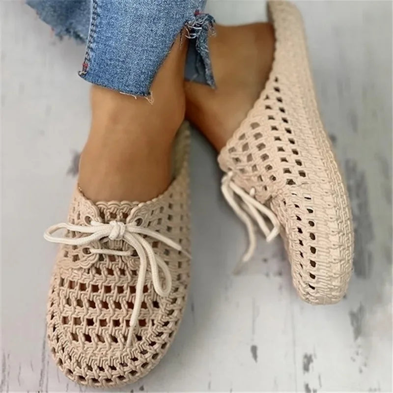 Flip-flops Summer Shoes Women Sandals Fashion Hollow Out Breathable Beach Shoes Lace-up Ladies Slippers Sandals-Dollar Bargains Online Shopping Australia