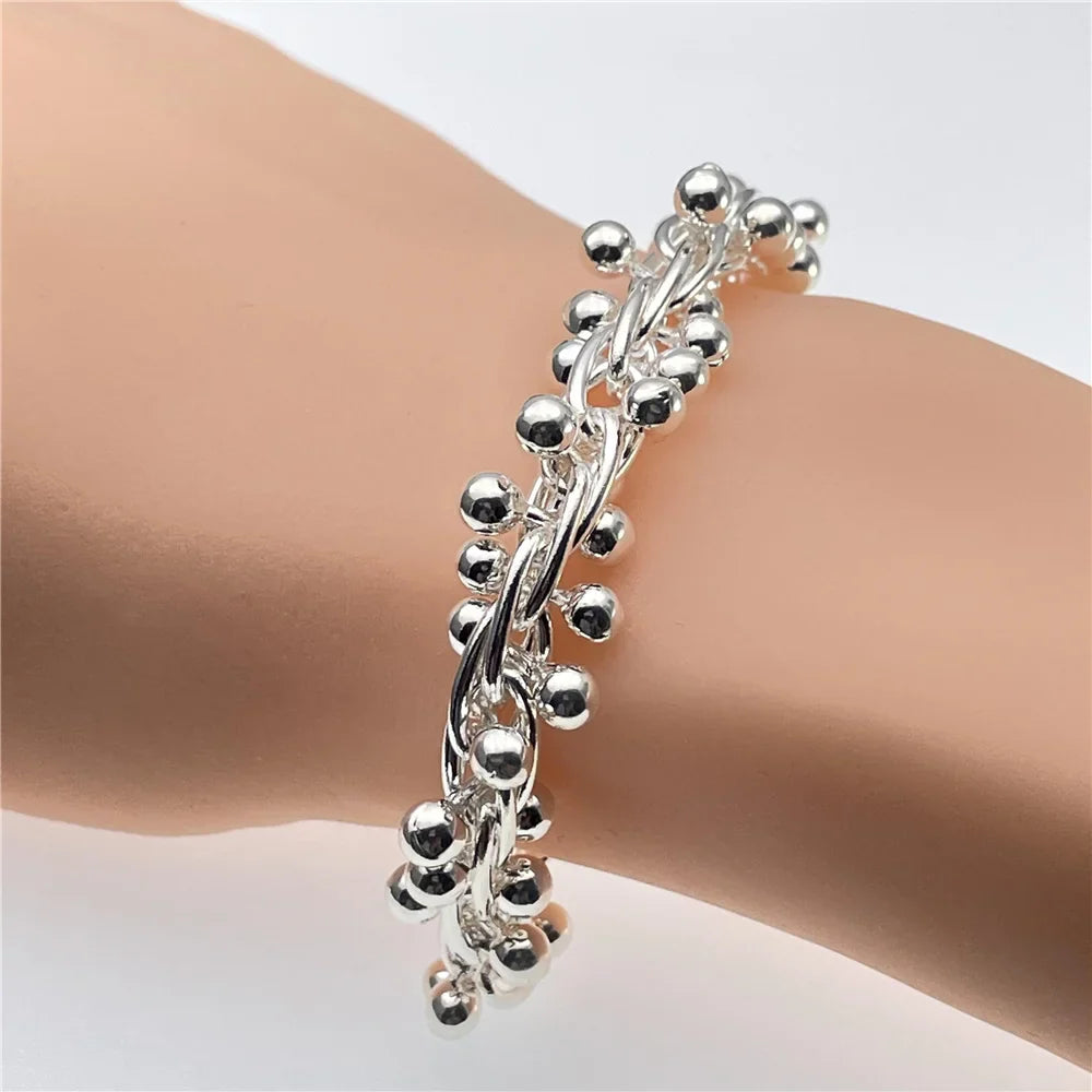 Silver Bracelet Elegant Chain High Quality Jewelry For Men Women Christmas Gifts-Dollar Bargains Online Shopping Australia