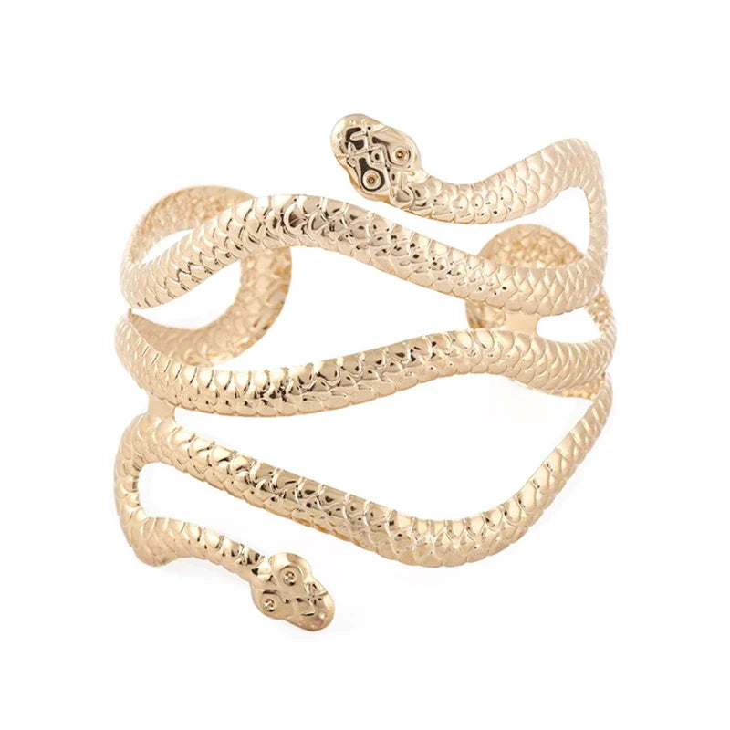 Alloy Spiral Armband Swirl Upper Arm Cuff Armlet Bangle Bracelet Egyptian Costume Accessory for Women Gold Silver Color-Dollar Bargains Online Shopping Australia