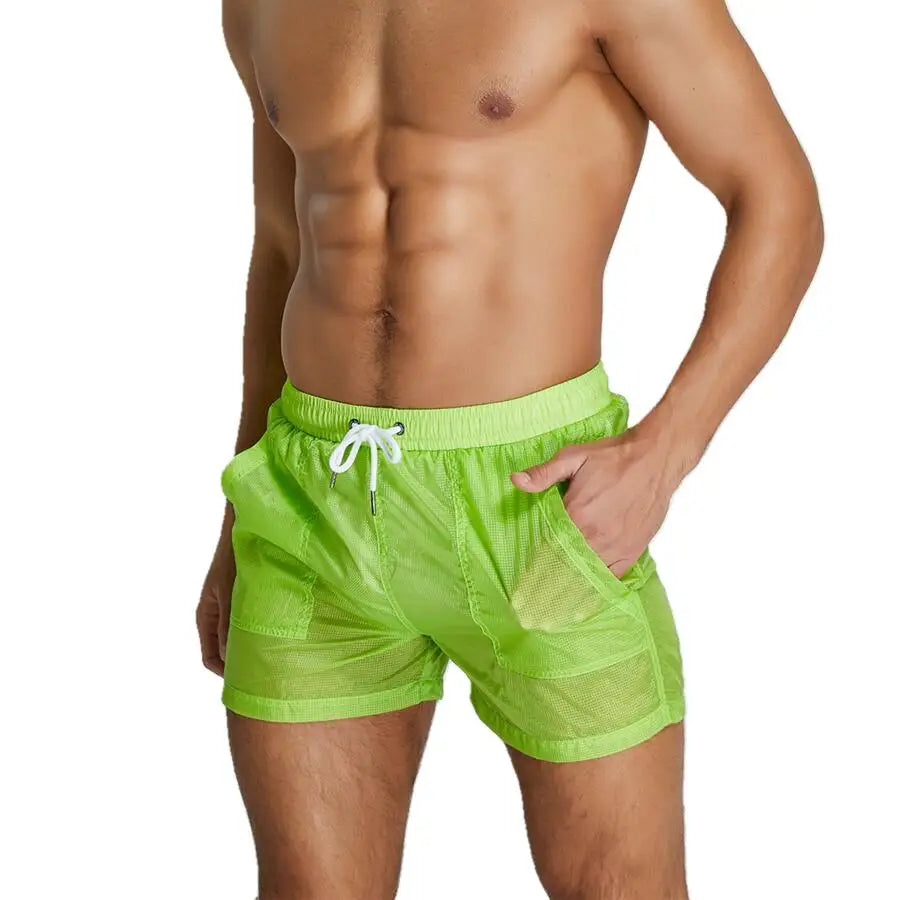 Men Clothing Shorts Mesh Lined Casual Shorts Summer Thin And Light Quick Dry Gym Shorts Sexy Beach Surf Men Bottoms-Dollar Bargains Online Shopping Australia