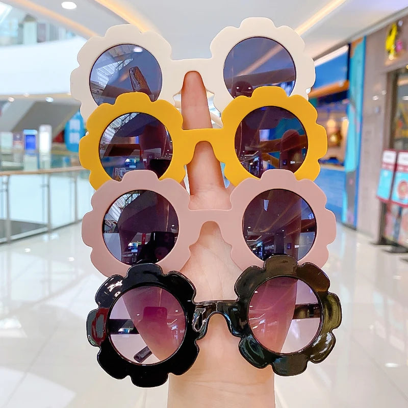 Children Cute  Acrylic Flower Outdoor Sun Protection Sunglasses Baby Girls Classic Sunglasses Kids Boy UV400 Sunglasses