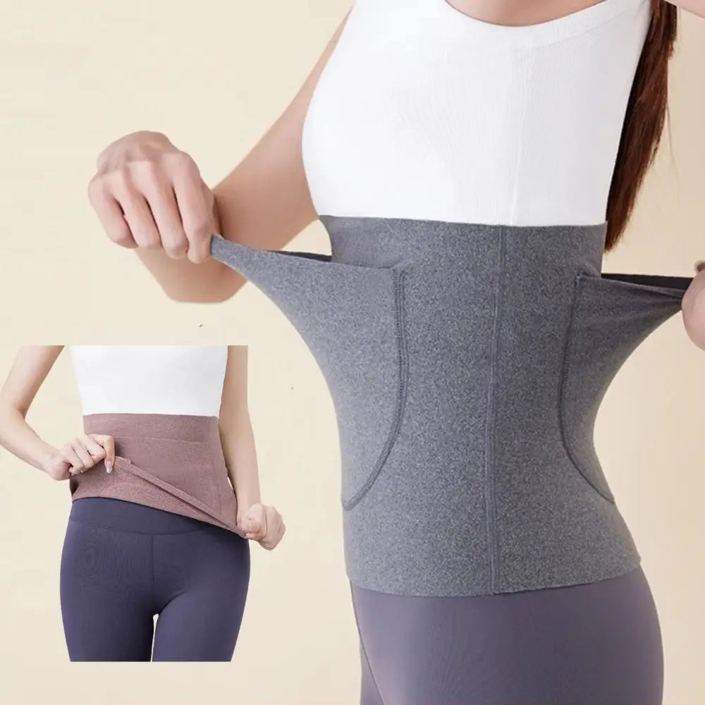 Winter Thermal Waist Support Elastic Abdomen Back Pressure Warmer Inner Wear Lumbar Support Belt Stomach Protector Wrap Band Hot