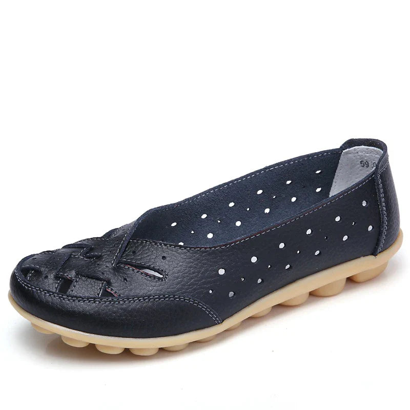 Women Shoes For Summer Flats Soft Leather Shoes Flat Slip On Loafers Women Casual Shoes Breather Moccasins Nursing-Dollar Bargains Online Shopping Australia