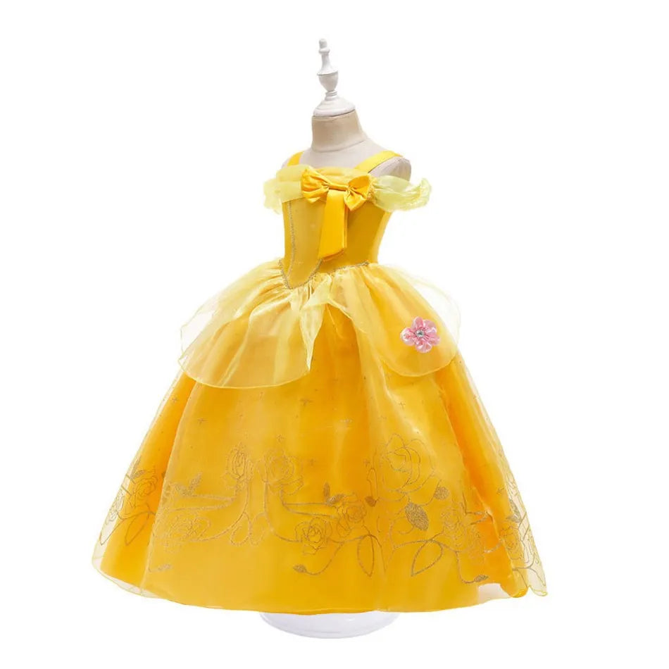 Girl Dress Up Sleeveless Floral Children Party Princess Costume Kid Halloween Carnival Outfit-Dollar Bargains Online Shopping Australia