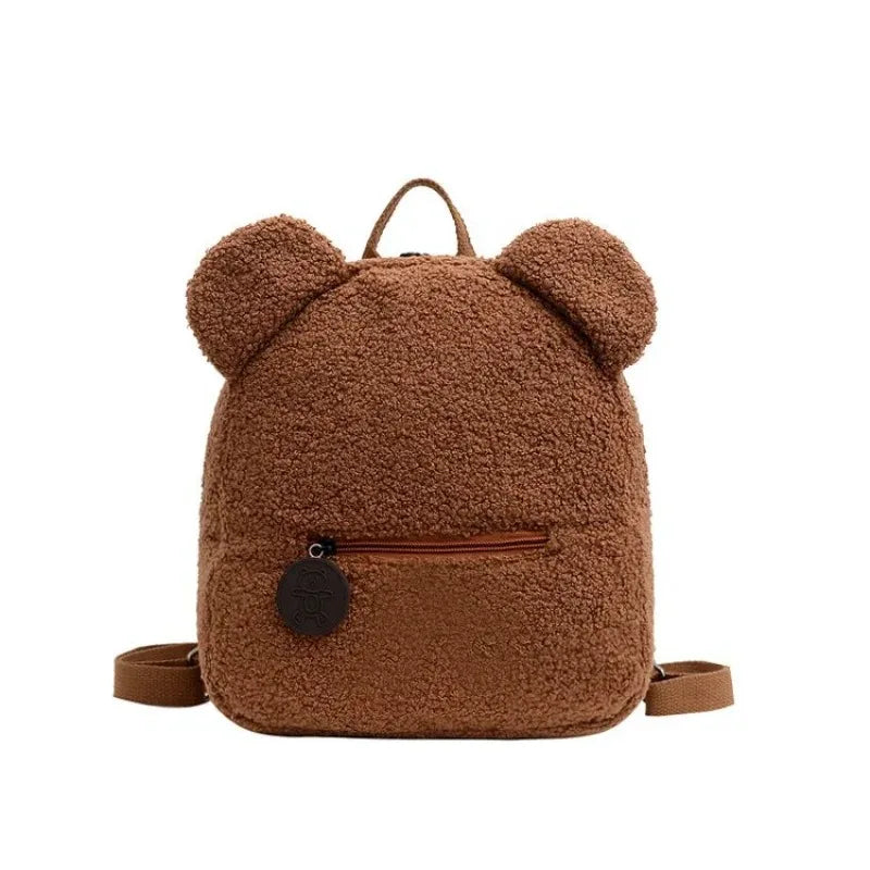 Personalised Embroidery Bear Embroidered Portable Travel Shopping Plush Lovely Rucksack Toddler Teddy Backpack