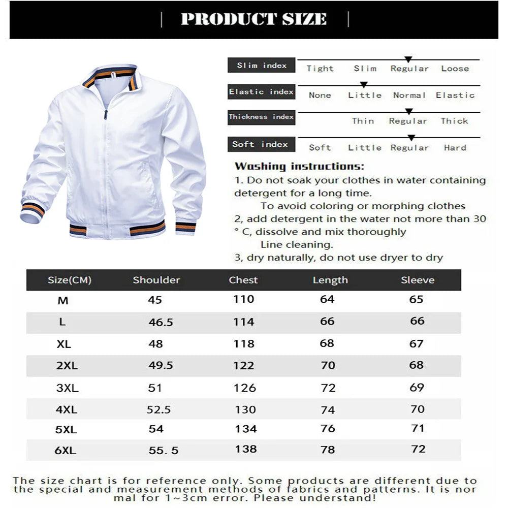 Jackets for Men Spring Outwears Solid Color Casual Coats Racing Windbreaker Men's Jacket Plus-Dollar Bargains Online Shopping Australia