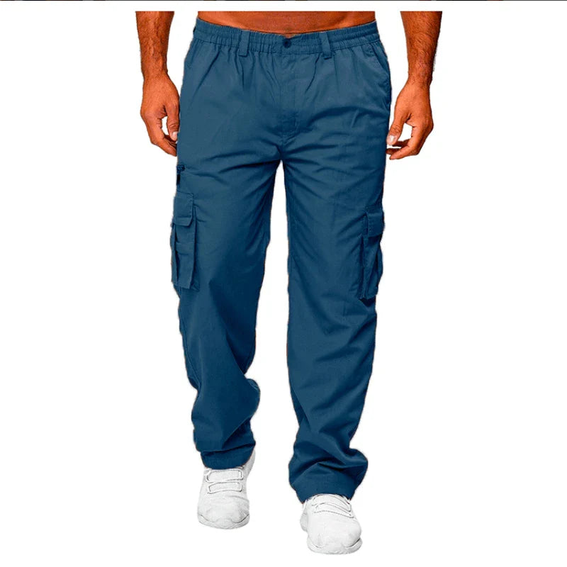 Men's Casual Multi-Pocket Loose Straight Tooling Pants Outdoor Pants Fitness Pants-Dollar Bargains Online Shopping Australia