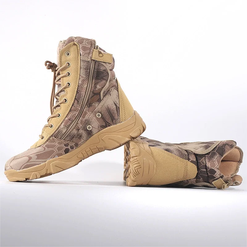 Outdoor Training Men Military Tactical Boots High-Top Desert Army Shoes Camouflage Combat Hunting Climbing Botas Hiking Shoes-Dollar Bargains Online Shopping Australia