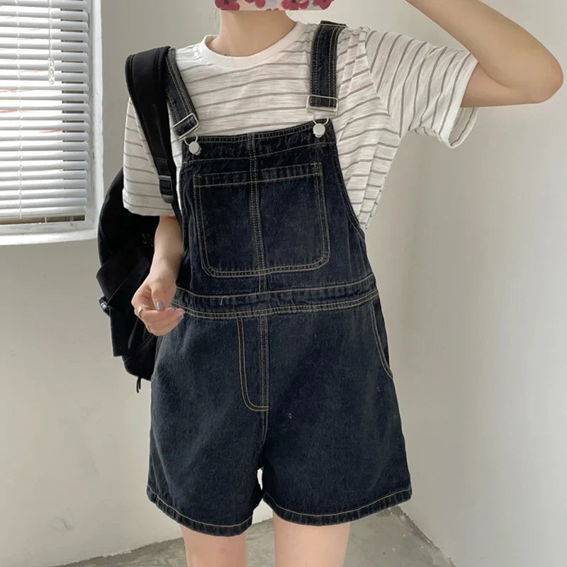 Blue Denim Shorts Summer Loose Wide Leg Shorts Korean Jumpsuit Shorts For Women-Dollar Bargains Online Shopping Australia