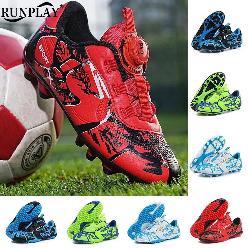 Kids Soccer Shoes FG/TF Football Boots Professional Cleats Grass Training Sport Footwear Boys Outdoor