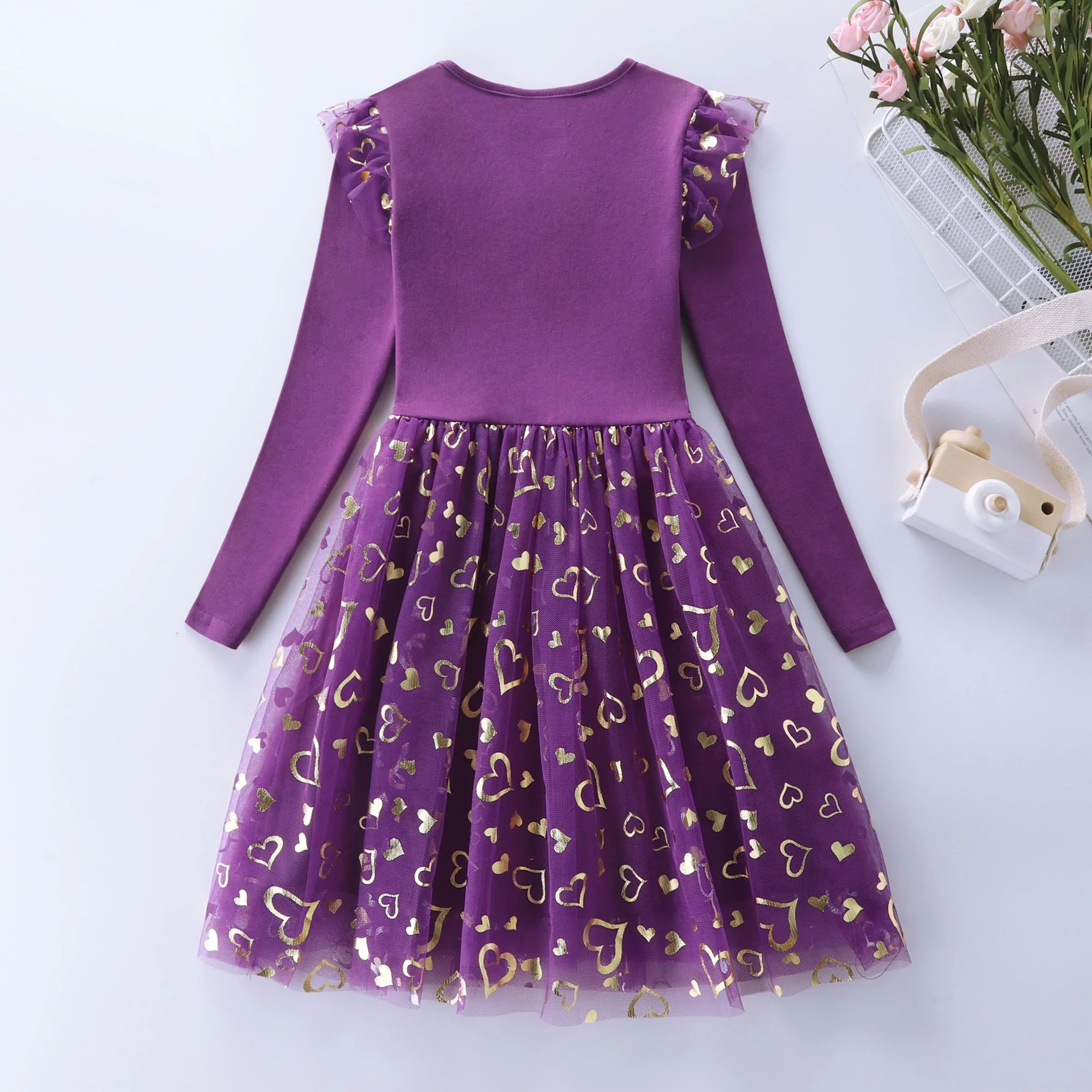 Girls Autumn Long Sleeve Mesh Cartoon Unicorn Dress-Dollar Bargains Online Shopping Australia