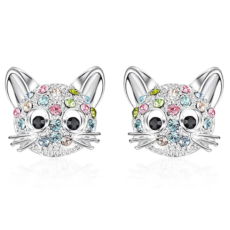 Unicorn Stud Earrings for Little Girl Kids Crystal Cat Butterfly Rainbow Heart Star Earring-Dollar Bargains Online Shopping Australia