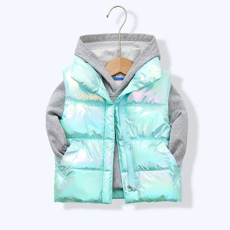 Girls Down Vests Children Clothing For Girls Boys Warm Outerwear Coat Autumn Fashion Teens Kids Jackets Vest-Dollar Bargains Online Shopping Australia