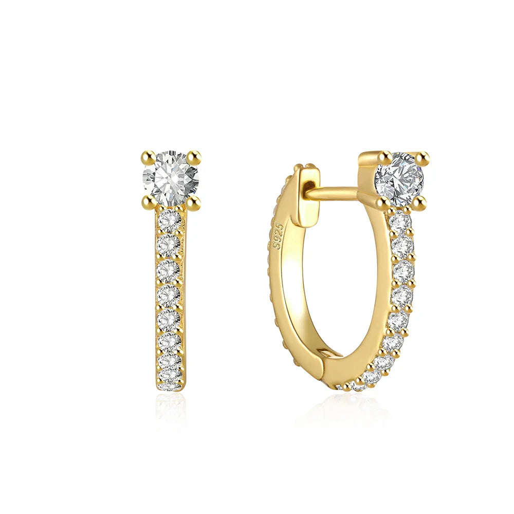 Sterling Silver Glossy Hoop Earrings Gold Color Tiny Cartilage Piercing Small Huggie Earring Fine Jewelry Accessories-Dollar Bargains Online Shopping Australia