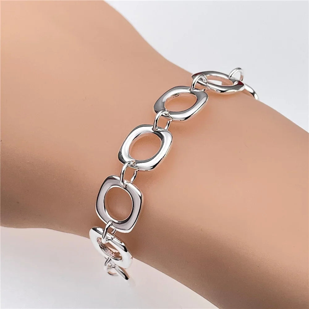 Silver Bracelet Elegant Chain High Quality Jewelry For Men Women Christmas Gifts-Dollar Bargains Online Shopping Australia