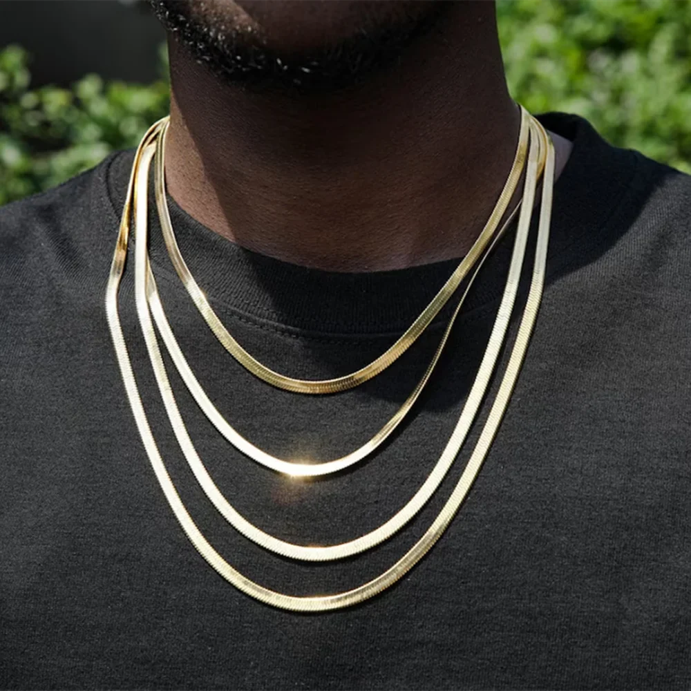 Hip Hop Snake Chain Necklace for Men New Fashion Stainless Steel Silver Color Necklace Jewelry Accessories Party Gift-Dollar Bargains Online Shopping Australia