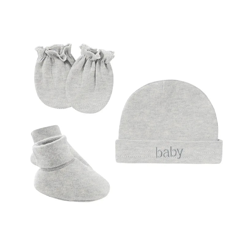 Newborn Hat Gloves Socks Set for Baby Cotton Fall Casual Photography Props Soft Headwear Infant Nightcap Fashion-Dollar Bargains Online Shopping Australia