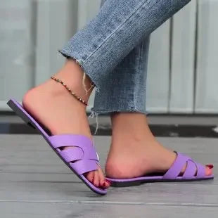 Summer Slippers Women Luxury Outdoor Beach Flip Flops Female Flat Sandals Woman Trend Design Slides Shoes-Dollar Bargains Online Shopping Australia