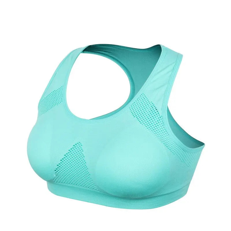 Women Breathable Sports Bra Absorb Sweat Shockproof Padded Gym Running Fitness Double Layer Seamless Yoga Sports Bra Underwear-Dollar Bargains Online Shopping Australia