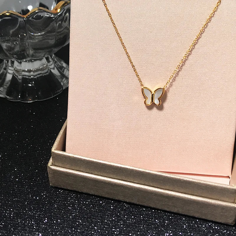 Kpop Heart Necklace French Lucky Bean Love Clavicle Chain Korean Simple Female double layer Necklace Female Pendant for Women-Dollar Bargains Online Shopping Australia