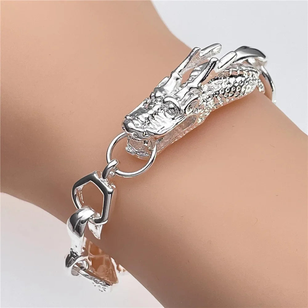 Silver Bracelet Elegant Chain High Quality Jewelry For Men Women Christmas Gifts-Dollar Bargains Online Shopping Australia