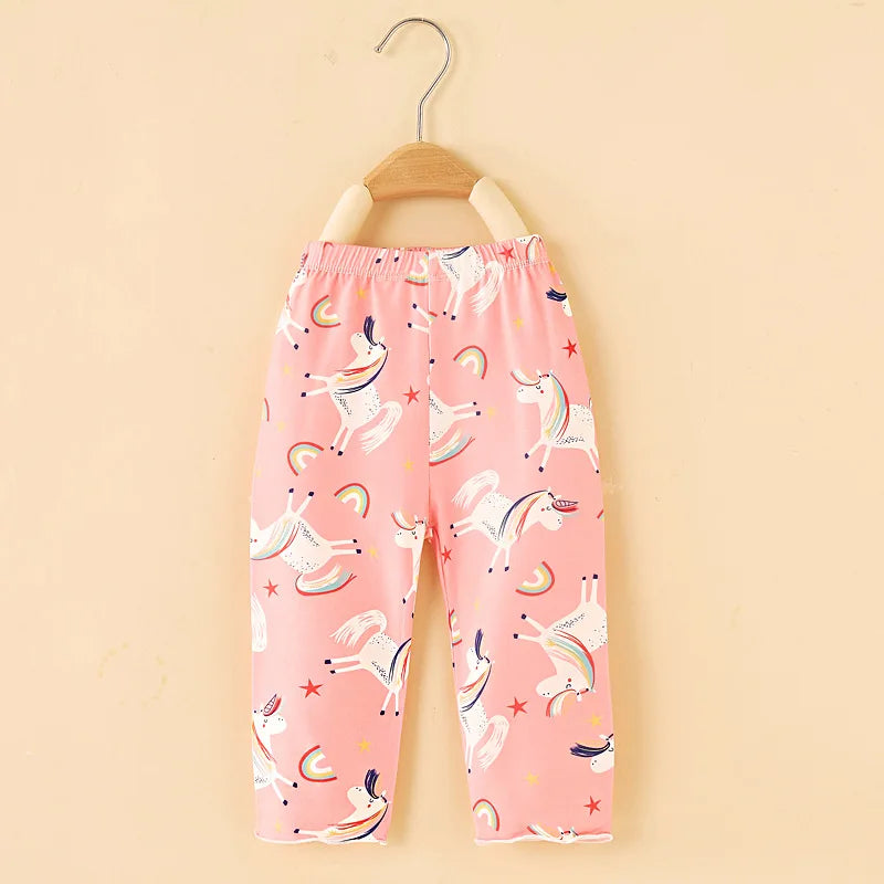 Girls Cropped Trousers Summer Cartoon Baby Girls Cool Capri Pants Thin Baby Pants-Dollar Bargains Online Shopping Australia