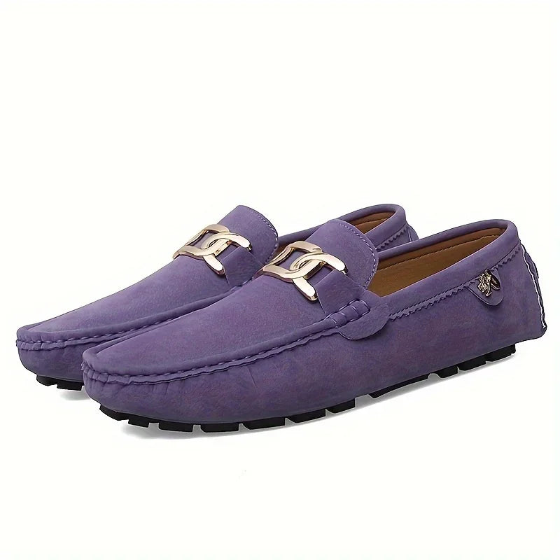 Split Leather Men Loafers Slip on Flats Casual Shoes for Women Moccasins Super Soft Female Footwear-Dollar Bargains Online Shopping Australia