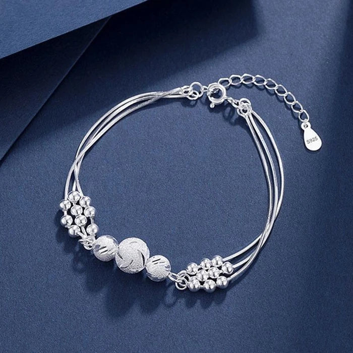 Sterling Silver Beads Charm Bracelets For Women Luxury Hollow Adjustable Lucky Ball Bracelet Wedding Party Fine Jewelry Gift-Dollar Bargains Online Shopping Australia