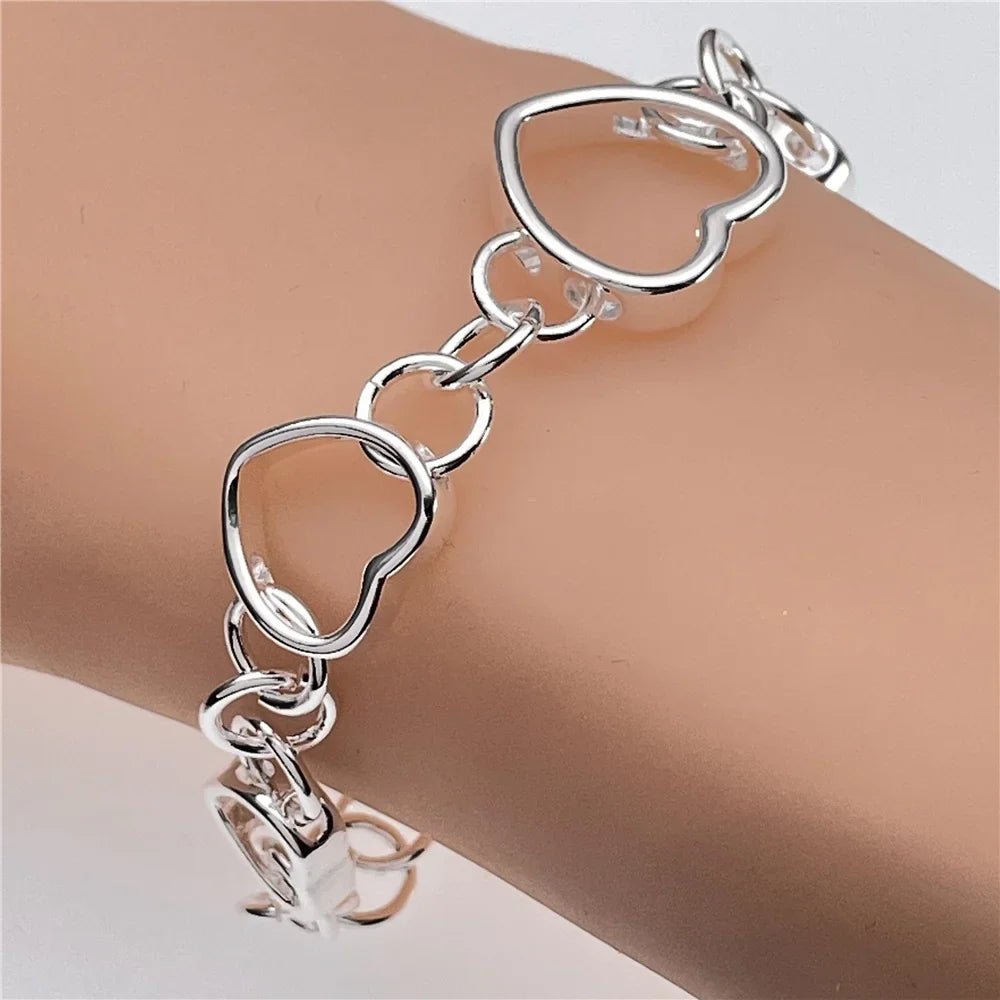 Silver Bracelet Elegant Chain High Quality Jewelry For Men Women Christmas Gifts-Dollar Bargains Online Shopping Australia