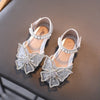 Summer Girls Sandals Fashion Sequins Rhinestone Bow Girls Princess Shoes Baby Girl Shoes Flat Heel Sandals