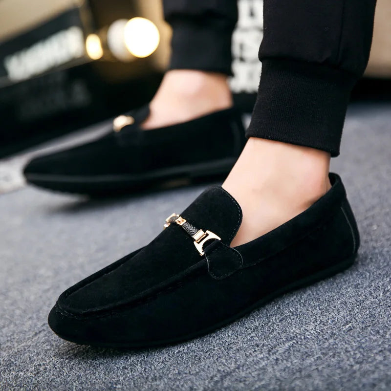 Men's Casual Shoes Red Loafers Cleat Shoes Metal Trim Driving Moccasin Soft Comfortable Casual Shoes Men's Sneakers Flats-Dollar Bargains Online Shopping Australia