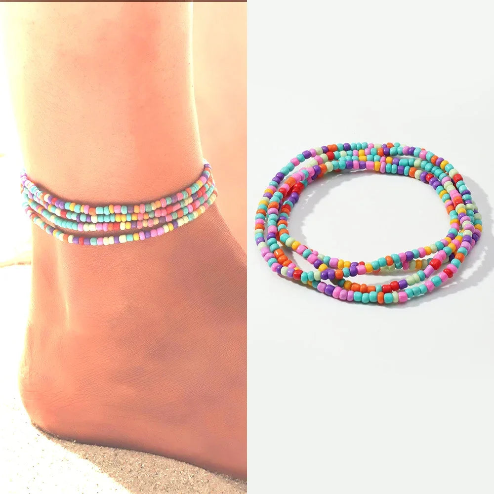 Bohemia Beads Ankle Bracelet Body Jewelry Summer Handmade Beach Anklets For Women Waistchain Foot Chain Girls Accessories Gifts-Dollar Bargains Online Shopping Australia