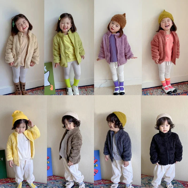 Kids Winter Coats Children Boy Warm Fleece Jacket Baby Girls Jackets