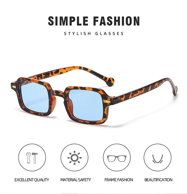 Fashion Square Sunglasses Women Retro Rivets Decoration Gradient Shades UV400 Men-Dollar Bargains Online Shopping Australia