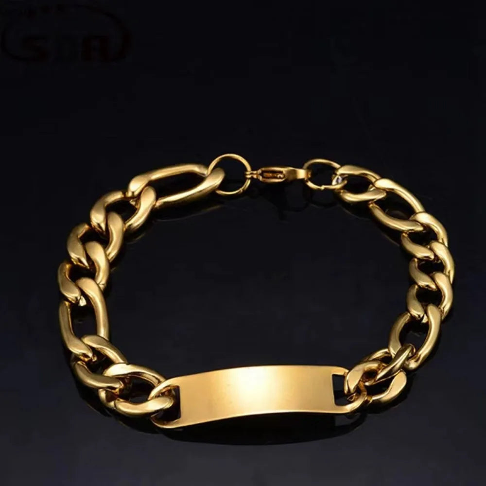 18k Gold Filled 8MM Chain Bracelets Men Jewelry Charm Women Lady Wedding Party Gifts Bohemia 20cm-Dollar Bargains Online Shopping Australia