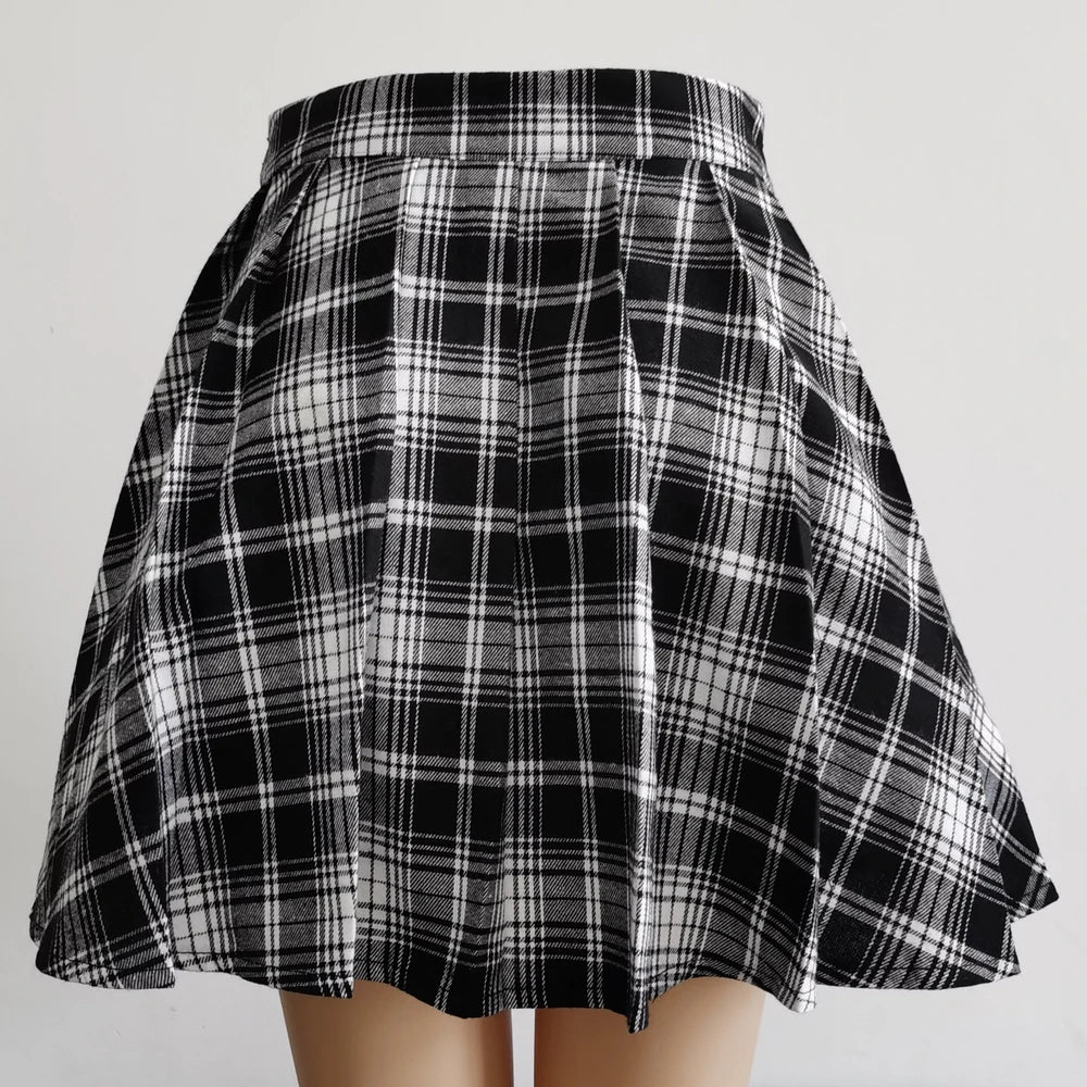 Womens Harajuku Punk Irregular Mini Pleated Skater Skirt Asymmetric Cutout High Waist Hip Hop Clubwear gothic harajuku skirt-Dollar Bargains Online Shopping Australia