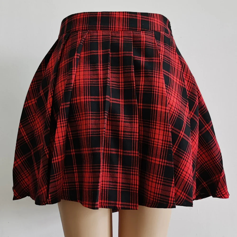 Womens Harajuku Punk Irregular Mini Pleated Skater Skirt Asymmetric Cutout High Waist Hip Hop Clubwear gothic harajuku skirt-Dollar Bargains Online Shopping Australia