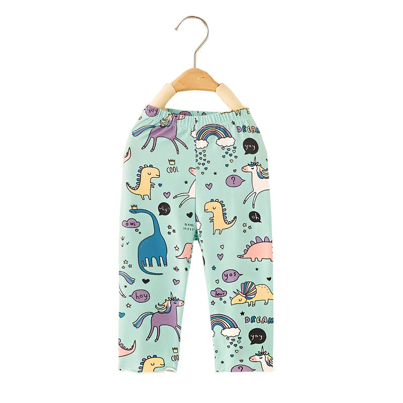 Girls Cropped Trousers Summer Cartoon Baby Girls Cool Capri Pants Thin Baby Pants-Dollar Bargains Online Shopping Australia