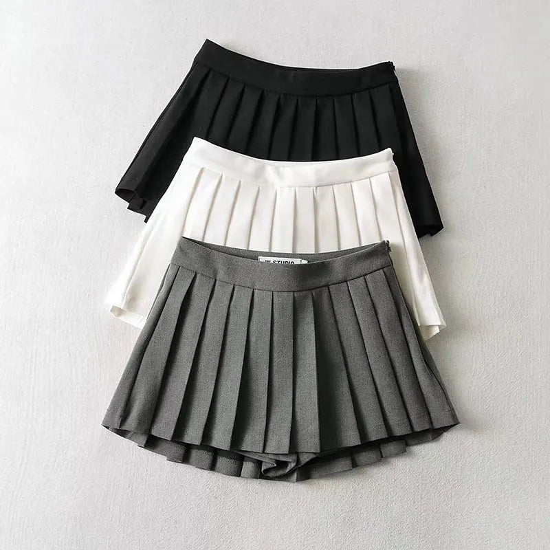 Sexy Women Pleated Skirts High Waist Summer Vintage Mini Skirts Korean Tennis Student White Designed Dance Skirt-Dollar Bargains Online Shopping Australia