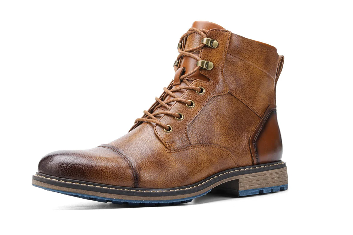 Retro Men Boots Fashion Comfortable Spring Leather Boots-Dollar Bargains Online Shopping Australia